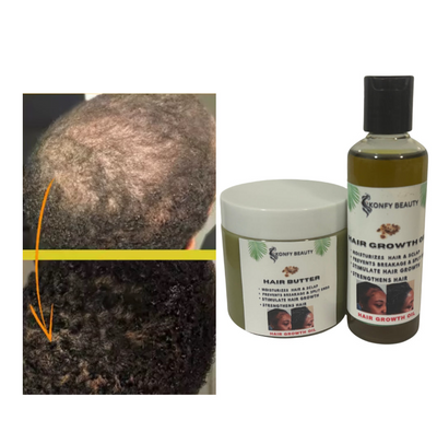 Hair Growth Oil & Hair Growth Butter Duo  Best Oil & Butter For Hair Growth