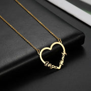 Heart Customized Name Necklace Stainless Steel Nameplate Pendant Personalized Custom Necklaces Jewelry Gift for Women Girls