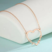 Heart Customized Name Necklace Stainless Steel Nameplate Pendant Personalized Custom Necklaces Jewelry Gift for Women Girls