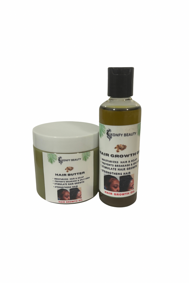 Hair Growth Oil & Hair Growth Butter Duo  Best Oil & Butter For Hair Growth