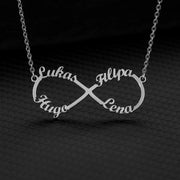 Custom Double Heart Two Names Infinity Necklaces For Women Stainless Steel Customized Necklace Pendant Personalized Jewelry Gift