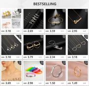 Heart Customized Name Necklace Stainless Steel Nameplate Pendant Personalized Custom Necklaces Jewelry Gift for Women Girls