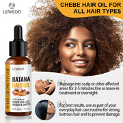 Lewedo Naturals Batana Oil Fast Hair Growth for Men Women Pure Batana Oil Nourish Shiny Hair Healthy Hair Care Anti Hair Loss
