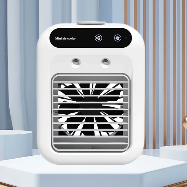Mini Portable Humidifier Fan Air Conditioner Household Small Air Cooler Portable Air Adjustment Office Oil Diffuser Fast Cooling
