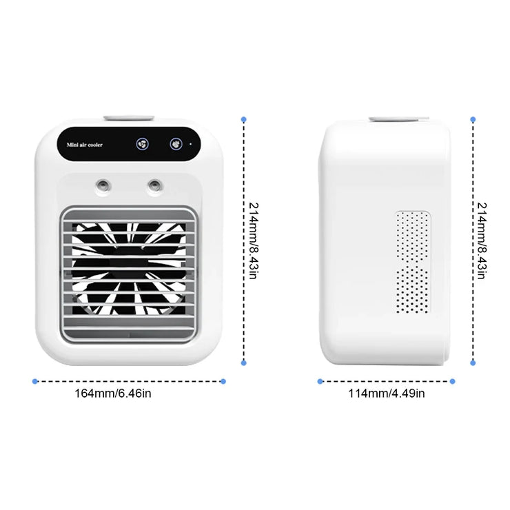 Mini Portable Humidifier Fan Air Conditioner Household Small Air Cooler Portable Air Adjustment Office Oil Diffuser Fast Cooling
