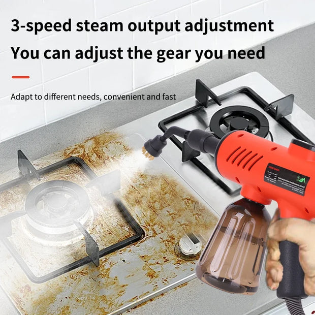 1200W Handheld Steam Cleaner High-Pressure and High-Temperature Sterilization Household Kitchen Air Conditioner Hood Washer Gun