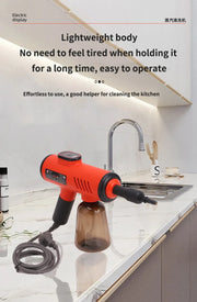 1200W Handheld Steam Cleaner High-Pressure and High-Temperature Sterilization Household Kitchen Air Conditioner Hood Washer Gun