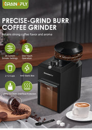 Electric Coffee Grinder Automatic Burr Mill Coffee Bean Grinding with 28 Grind Settings for Espresso French Press 2-12 Cups