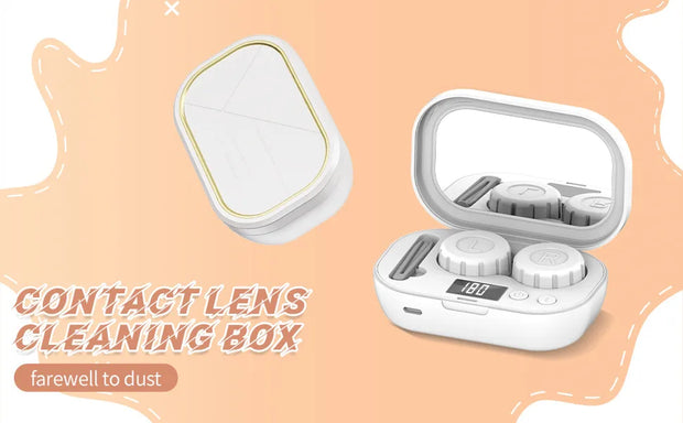 Rechargable portable Ultrasonic Contact Lens Cleaner machine Fit Disposal Soft Lens, Colored Contact Lens, RGP Lens and OK Lens