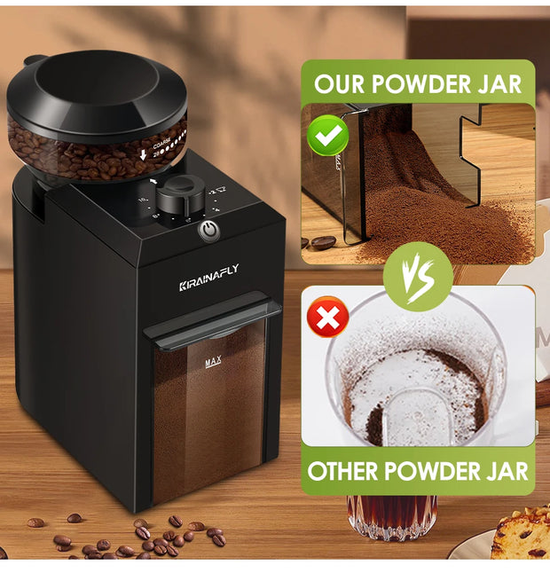 Electric Coffee Grinder Automatic Burr Mill Coffee Bean Grinding with 28 Grind Settings for Espresso French Press 2-12 Cups
