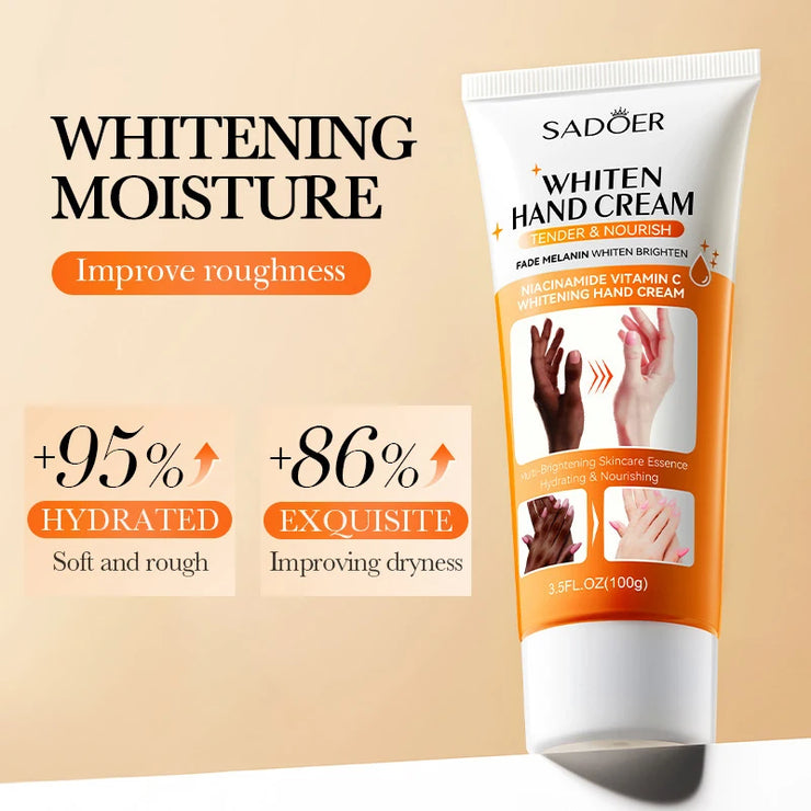 SADOER 100g Moisturizing Hand Cream Tender Nourish Non Greasy Brightening Hydrating Beauty Hands Skin Care Products