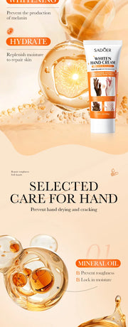 SADOER 100g Moisturizing Hand Cream Tender Nourish Non Greasy Brightening Hydrating Beauty Hands Skin Care Products