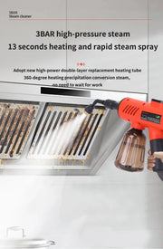 1200W Handheld Steam Cleaner High-Pressure and High-Temperature Sterilization Household Kitchen Air Conditioner Hood Washer Gun