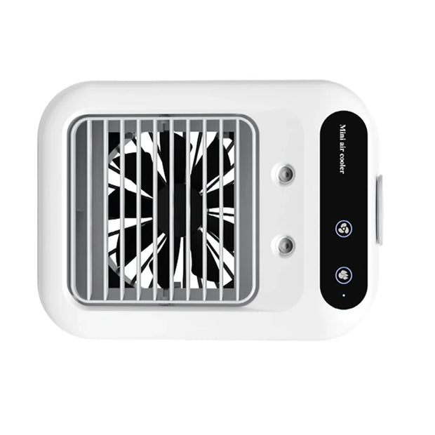 Mini Portable Humidifier Fan Air Conditioner Household Small Air Cooler Portable Air Adjustment Office Oil Diffuser Fast Cooling