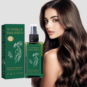 Hair oil with ginseng root extract, collagen, curcumin Gentle care for the scalp, leaving hair soft and shiny, with a fresh and