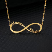 Custom Double Heart Two Names Infinity Necklaces For Women Stainless Steel Customized Necklace Pendant Personalized Jewelry Gift