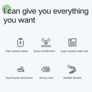 Mini Portable Humidifier Fan Air Conditioner Household Small Air Cooler Portable Air Adjustment Office Oil Diffuser Fast Cooling