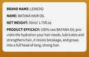 Lewedo Naturals Batana Oil Fast Hair Growth for Men Women Pure Batana Oil Nourish Shiny Hair Healthy Hair Care Anti Hair Loss