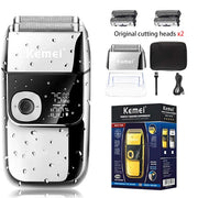 Kemei 2 in 1 Electric Shaver Men Electric Razor Rechargeable Beard Shaver Floating Hair Trimmer Face Care Beard Shaving Machine