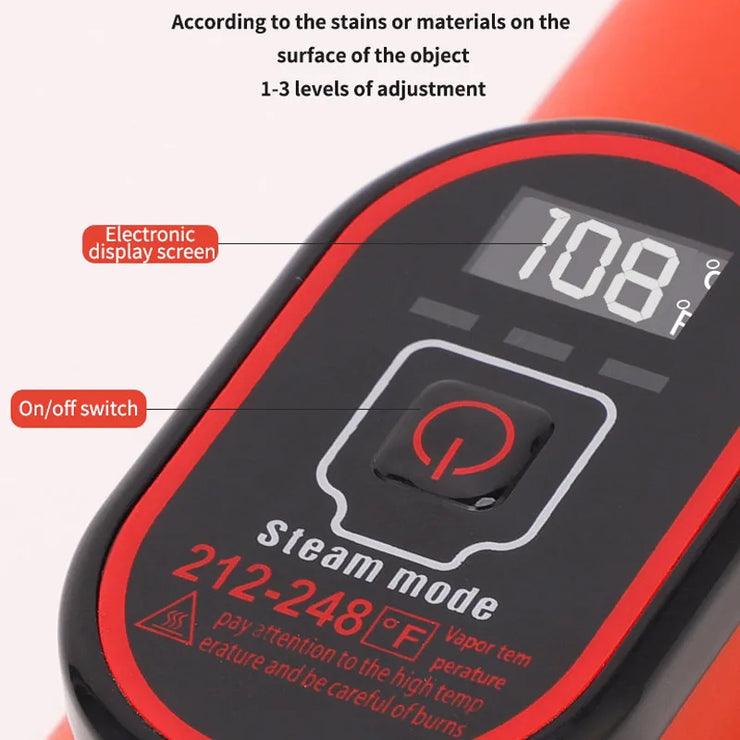 1200W Handheld Steam Cleaner High-Pressure and High-Temperature Sterilization Household Kitchen Air Conditioner Hood Washer Gun