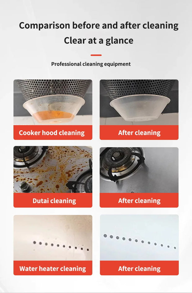 1200W Handheld Steam Cleaner High-Pressure and High-Temperature Sterilization Household Kitchen Air Conditioner Hood Washer Gun